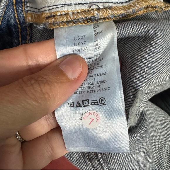 Free People Blue Cropped Jeans with Raw Hem size 27 indigo - Picture 7 of 8